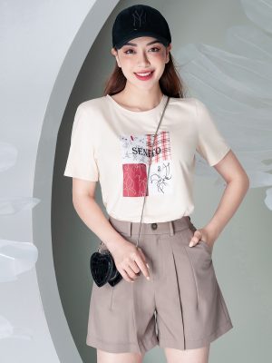 Áo Phông Nữ Dáng Rộng In Hình SENITO 1